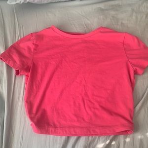 hot pink crop top